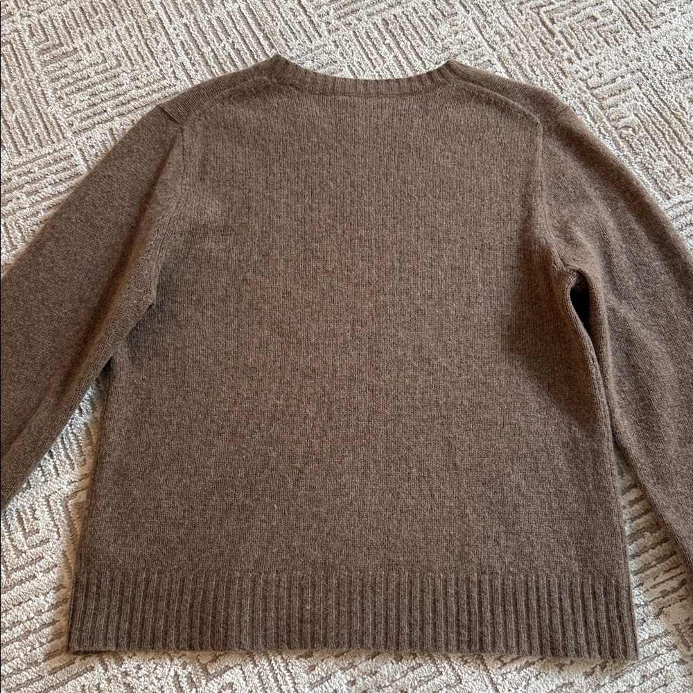 J. Crew Tan Lambs Wool Rabbit Hair Blend Crewneck Sweater - Picture 2 of 7